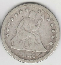 1876 S Silver Liberty Seated Quarter Type 5, With Motto.   20220011b - £24.12 GBP