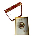 Vintage Christopher Radko Shiny Brite Christmas Snowman Pin Brooch Earri... - $24.75