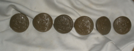 WW2 US M1942 Wool Overcoat Buttons Lot of 6 Bakelite Eagle Buttons Original - $18.04