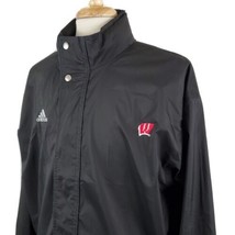 Adidas Team Jacket Windbreaker XXL Wisconsin Badgers Black Full Zip Mesh... - £19.12 GBP