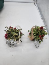 2 GANZ Cardinal Kissing Krystal Christmas Ornament Prism Mistletoe Holid... - $19.95
