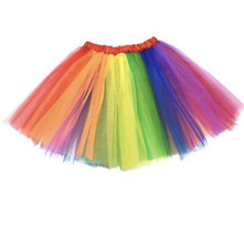 Festive Voice Pride Tutu Skirt One Size Fits Most LBGT Rainbow Elastic W... - £11.19 GBP