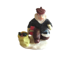 Christmas Train Village Figurine Man Dad Kneeling Gift Present Toy Bag 1... - $11.40