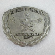 Vintage NRA National Rifle Association Metal Belt Buckle 3 Million Membe... - £15.98 GBP