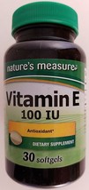 VITAMIN E Dietary Supplement 100 IU /Softgel 30 Softgels - $2.96