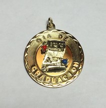 NOS 1960&#39;s 12K Gold Filled Elco &quot;Dia De Graduacion&quot; Diploma Medal Pendant - $36.47
