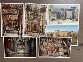 Lotto di 6 vecchie cartoline Israele Gerusalemme Betlemme Baalbek - $10.14