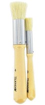 2 rOund Stipple Brushes #0 #4 Ink art Stamp brush stippling TSUKINEKO SB... - $20.11