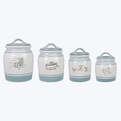 Ceramic Lake Cabin Canister, 4pcs/set - $138.48