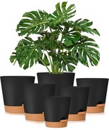 Gardife Plant Pots 8/7/6.5/6/5.5/5 Inch Self Watering Planters With, Black - €32,93 EUR
