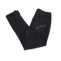 Style &amp; Co. Womens Straight Leg Jeans Black Stretch Stitching Accent 32 x 28 Sz8 - £10.88 GBP
