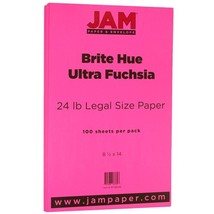 JAM Paper 8.5 x 14 Color Copy Paper, 24 lbs., 8.5 x 14, Pink, 100 Sheets - $13.86