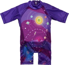 Megartico Kid Swim Vest Swim Trainer Unisex-Child Floating Swimsuit Purple Space - £33.03 GBP