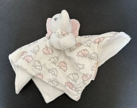 Blankets &amp; Beyond Elephant White and Pink Security Blanket Lovey - £14.80 GBP