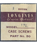 Lot of 9 NOS Longines Genuine Material - Part #50 Case Screws for Cal. 17L - $41.69 CAD