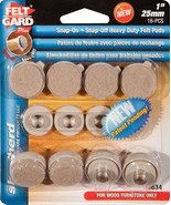 Shepherd Hardware 3634 Furniture Protector Pads 1&quot; Snap-On Snap-Off 8 Ct... - £21.51 GBP