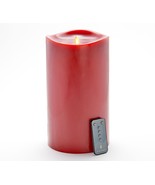 Luminara Oversized 6&quot;x10&quot;Flameless Smooth Wax Pillar w/Remote in Red - £49.57 GBP