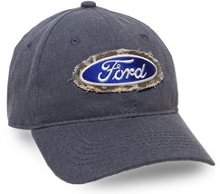 Ford Embroidered Logo Frayed Patch Cotton Twill Cap for Men - £15.97 GBP