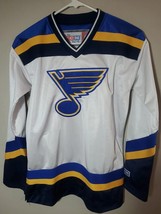 VTG 90&#39;s CCM Size XS St. Louis Blues Jersey Sweater White Blue Yellow NHL hockey - £56.40 GBP