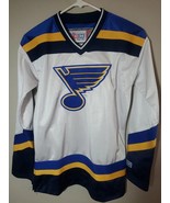 VTG 90&#39;s CCM Size XS St. Louis Blues Jersey Sweater White Blue Yellow NH... - $70.13