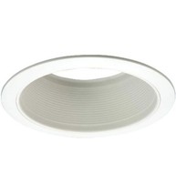 Box Of 16 Count Halo 6&quot; Straight Metal Baffle Recessed Trim 6101WB White - £38.91 GBP