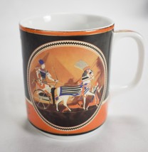 Vintage Limoges Egyptian Royal Porcelain Gilded Mug marked 1942 Colorful... - $34.64