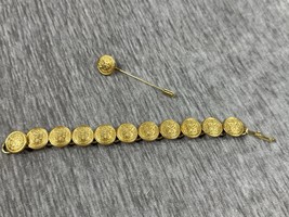 The Citadel Military Academy Button Bracelet &amp; Stick Pin Jewelry Alumni ... - $1,393.56 MXN