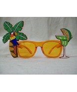 Tropical Palm Tree Margarita Glasses Parrothead Buffett Fan Luau Fun Par... - $13.97 CAD