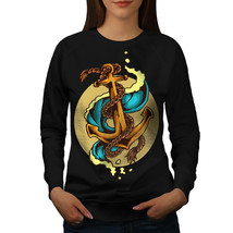 Wellcoda Sea Marine Anchor Fashion Womens Sweatshirt,  Casual Pullover Jumper - £23.47 GBP+