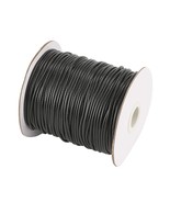 90 Yards 2Mm Black Waxed Polyester Cord Braided Thread String With Roll ... - £18.82 GBP