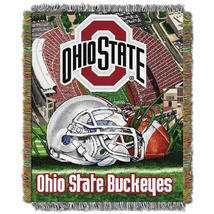 Ohio State OFFICIAL Collegiate &quot;Home Field Advantage&quot; Woven Tapestry Throw  - £37.55 GBP