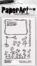 Paper Artsy. Swirls &amp; Curls Stamp Set - $6.50 CAD