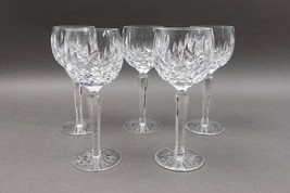 Waterford Crystal Lismore Hock Wine Goblets Glasses Set Of 5 - $249.99