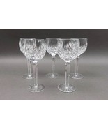 Waterford Crystal Lismore Hock Wine Goblets Glasses Set Of 5 - £196.58 GBP