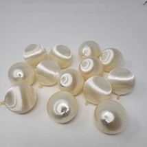 Unbreakable Christmas Satins by General Foam Plastics Corp 13 Ivory Ornaments - £11.97 GBP