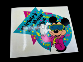 Vintage Mickey Mouse Sticker My Main Mouse 6&quot; 80&#39;s Vinyl - $221.85 MXN