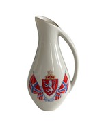 Vintage Erling Krage Norway Ceramic Pitcher – Coat of Arms & Flags - $27.00