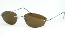 Think Caliente 539 71 Silver /RED /ORANGE Sunglasses W/ Brown Lens 49-18-135mm - £47.42 GBP