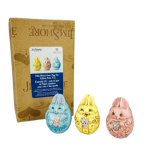 Jim Shore Mini Bunny Easter Egg Set of 3 Rabbit Figure 6006518 Heartwood 2019 - £36.75 GBP