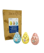 Jim Shore Mini Bunny Easter Egg Set of 3 Rabbit Figure 6006518 Heartwood... - $46.74