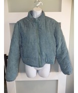 Shein Blueish Gray Full zip Corduroy Bomber Jacket Size L Women&#39;s NWOT - €22,83 EUR