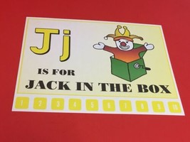 Letter  J Jack In The Box - Number Sequencing Puzzle, numbers 1-10 Laminated - £4.45 GBP