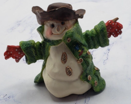 Hallmark Mitford Miss Rose Snowman Scarecrow 3 Inch Resin Figurine - $9.89