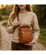Crocodile Embossed Leather Crossbody Bag: Handmade Genuine Travel Sling ... - $3,638.35 MXN