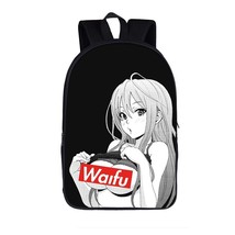 Kawaii Sugoi Senpai Anime Waifu Print School Bags for Teenager School Backpack W - £29.89 GBP