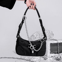 Y Demo Punk Rock Techwear Bag Women  Circles Chains Adjustable Nylon Zipper Hand - £60.52 GBP