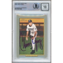 Chris Young San Diego Padres Signed 2006 Topps Turkey Red #498 BGS Auto 10 Slab - £62.92 GBP