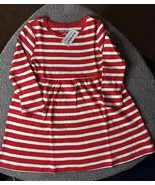 Old Navy Toddler Girls Red Striped Waffle Knit Long Sleeve Dress Size 2T - $12.86