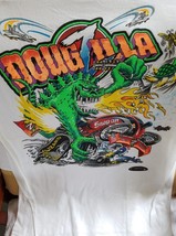 Doug Herbert &quot;Dougilla&quot; on Snap-on cartoon dragster on a white XL Tee shirt - £14.35 GBP