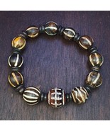 Antique Agate with South Asian Burmese Pumtek Beads Bracelet - $1,540.23 MXN